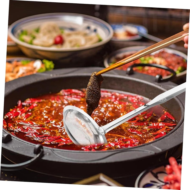 Stainless Steel Colander Strainer Kitchen Utensil For Oil Grease And Soup Filtering - Image 5